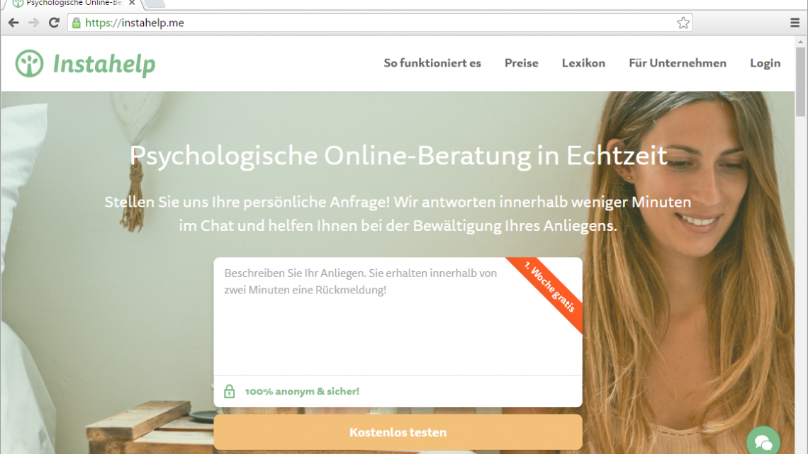 Instahelp Erfahrung – Psychologische Online-Beratung